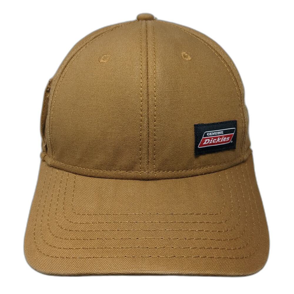 Dickies Baseball Cap Brown One Size Strapback Canvas Logo Patch Workwear hat